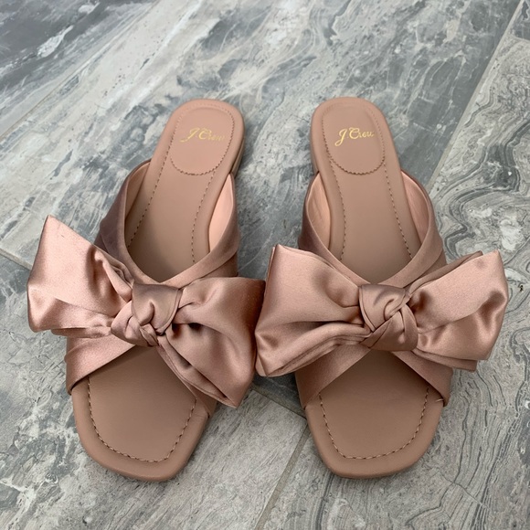 J. Crew Shoes - J Crew bow Abbie Sandals in blush